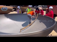 Q345r 2600mm Ellipsoidal đầu tàu áp suất thép không gỉ Dished đầu 58mm