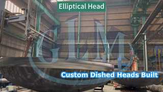 Đang tiến hành mài cạnh thẳng ngắn của nắp đầu hình elip!