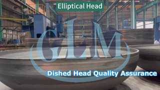 Đo chính xác kích thước của nắp đầu hình elip để đảm bảo chất lượng.