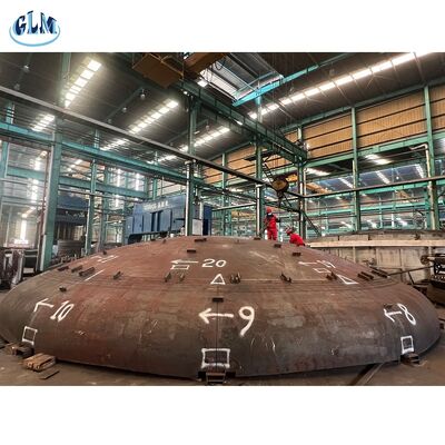4200mm đường kính đầu chảo torispherical với nén nóng và kết nối hàn cho tàu áp suất