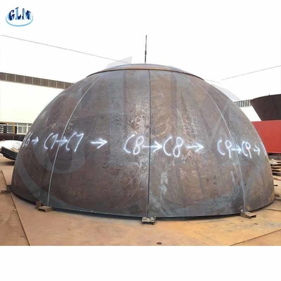 300mm AISI Titanium Carbon Thép Trọng tâm đầu áp lực Hemispherical Vessel End Cap