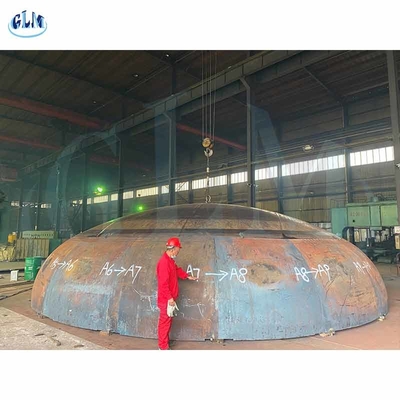 Chiều kính 4200mm thép cacbon hình elip 2: 1 đầu chảo xoắn xoắn cho bể khí