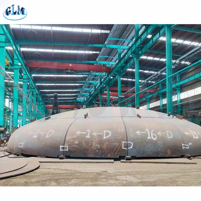 Dia 11000mm 65mm Độ dày thép carbon đầu torispherical, vương miện, đầu hoa