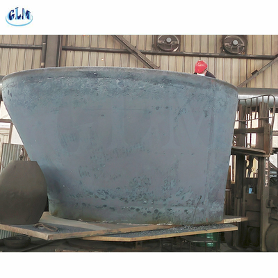 Các đầu bể nón toriconic và các đầu chậu được dải cho bể lò phản ứng