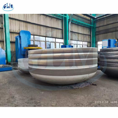 4500mm Chiều kính không may Dished đầu bể ống ốc kết hợp thép cuối elip