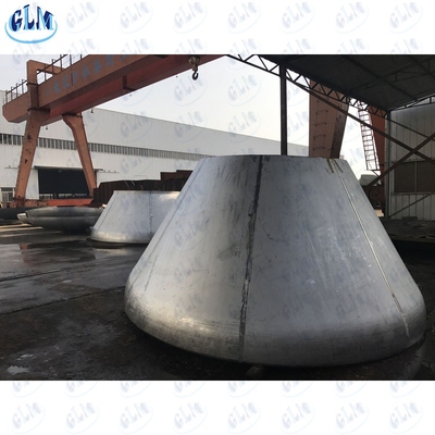 PED Đầu bể hình nón thép không gỉ 304 Vessel áp suất Caps cuối Bottom Cover 2500mm
