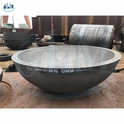 Q345R Thép nhẹ ốc vuông bán cầu đầu bể kích thước 1592MM X 70MM