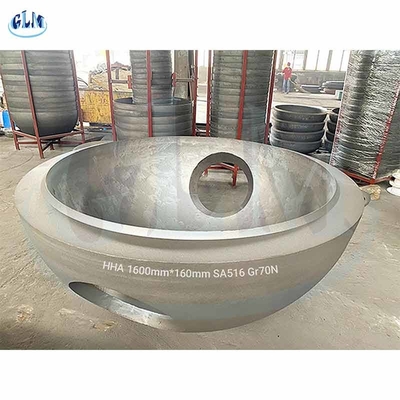 SA516 Gr70N 500mm Đầu chảo xoắn hình cầu Các loại cuối chảo trong bình áp suất