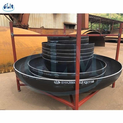 Thép cacbon Asme đầu chảo torispherical 600mm đến 4000mm đường kính cho bình áp suất
