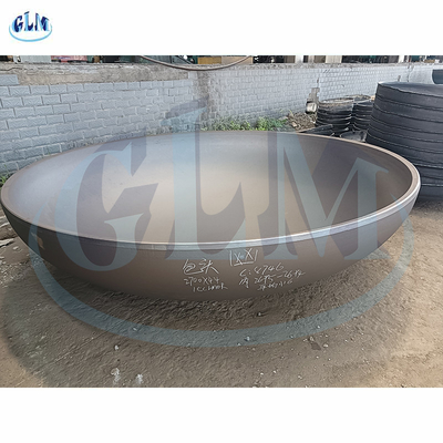 Thép carbon 2: 1 Đầu bể hình elip 2700mm Diameter 44mm Thickness