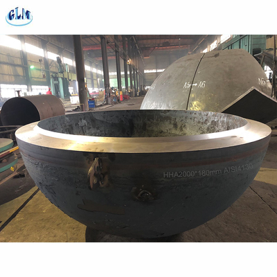 2000mm Diameter 180mm Thickness Hemispherical Dished Heads cho tàu áp suất